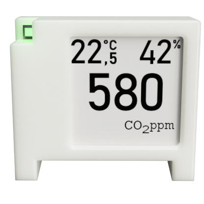 CO2 Sensor Monitor mobiler Luftqualitätssensor mit E-Ink-Display, ESP32-S2 und WLAN mit LED-Ampel OpenCO₂-Sensor SmartHome open source