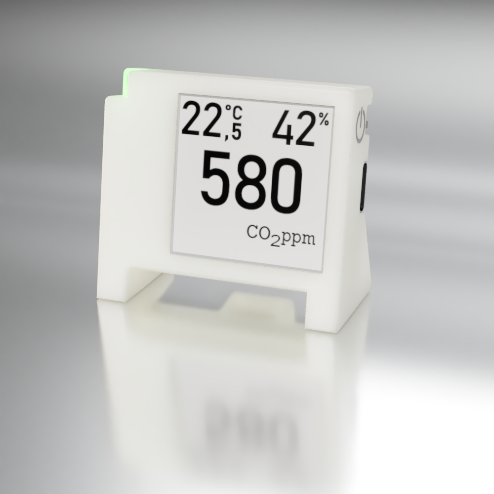 CO2 Sensor Monitor mobiler Luftqualitätssensor mit E-Ink-Display, ESP32-S2 und WLAN mit LED-Ampel OpenCO₂-Sensor SmartHome open source