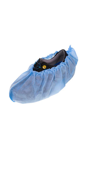 50x PP-Überschuhe ohne Gummisohle 38 × 16,5 cm CE CAT.I Asbest Überziehschuhe 40 g/qm niedrig weiß blau