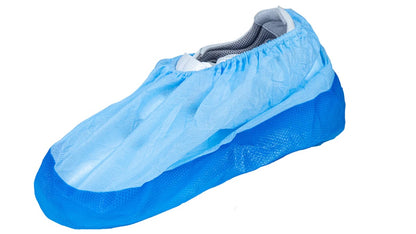 1 KARTON 300 Stück PP-Überschuhe Schuhüberzieher rutschfeste Gummi-Sohle hoch 40 g/qm rutschfeste Sohle hoch Asbest Baustelle Boden CE CAT.I weiß blau grün rot